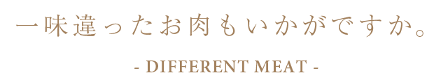 一味違ったお肉もいかがですか？